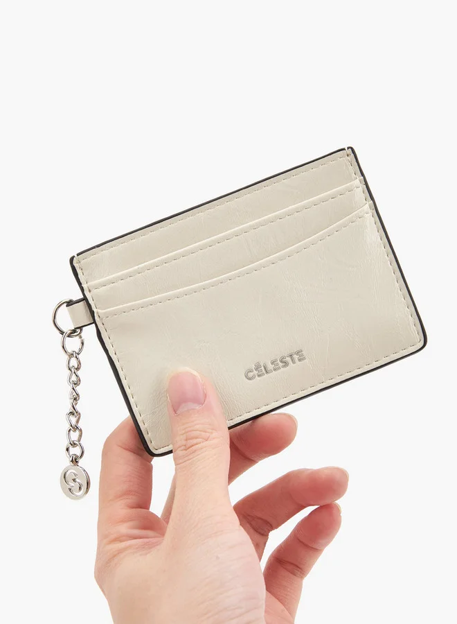 Celeste Solid Card Holder With Charm